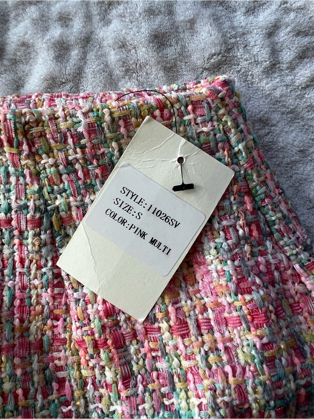 NWT Idem Ditto Women’s Pastel Tweed Fringe Mini Skirt | Size S - Picture 7 of 12